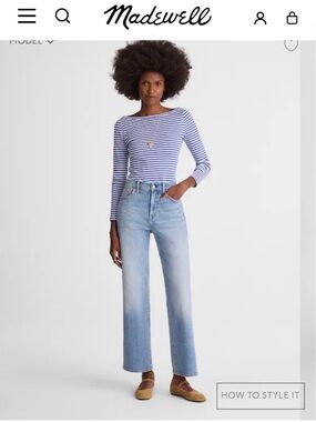 Madewell Straight-Leg Jeans in Light Blue Wash